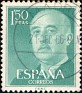 Spain - 1956 - General Franco - 1.50 Ptas - Blue Green - Dictator, Army General - Edifil 1155 - 0